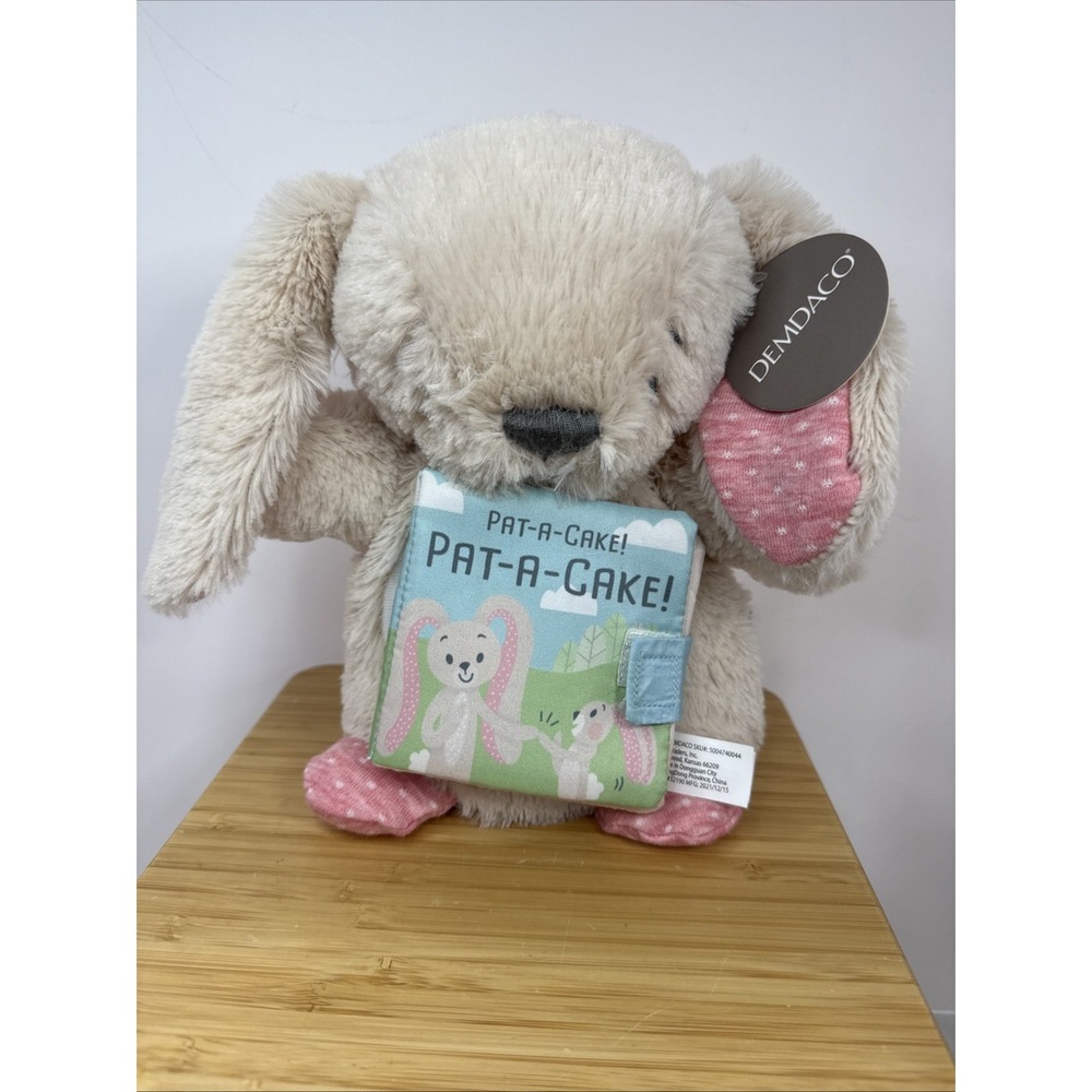 Pat-A-Cake Bunny Puppet Plush Storytime Puppet Book Patty Cake‎ Demdaco 9"